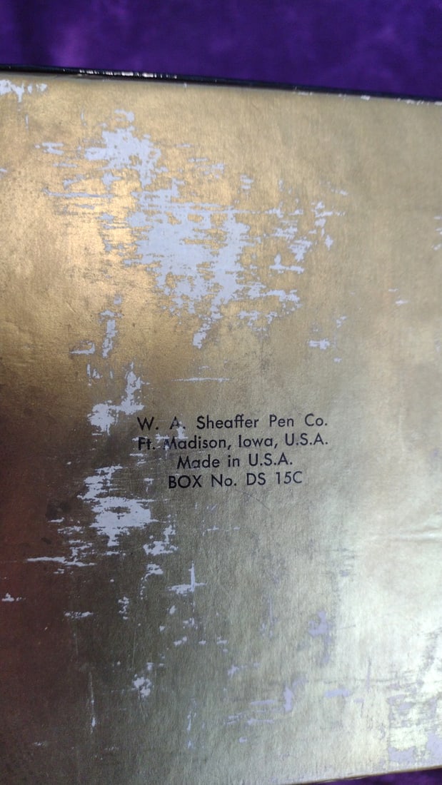 Sheaffer's Ds 15c Desk Pen Set With 1960 Ballistic Missile Center Plaque - 4