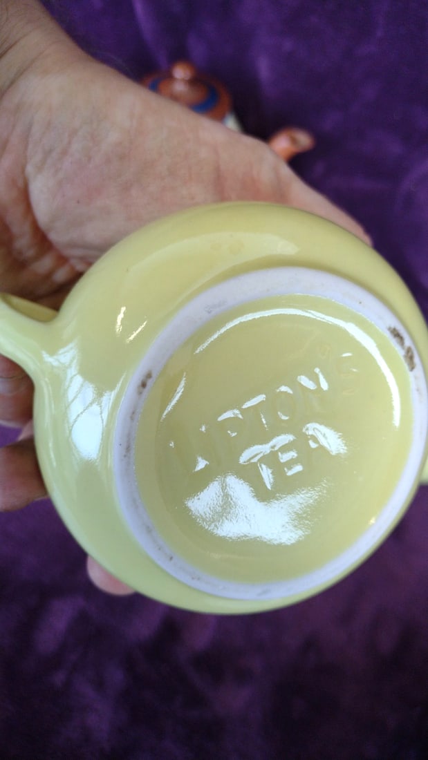 Fenton 1975 U.S. Bicentennial Plate, Motto Ware Teapot Yellow Creamer Sugar Bowl Lot - 8