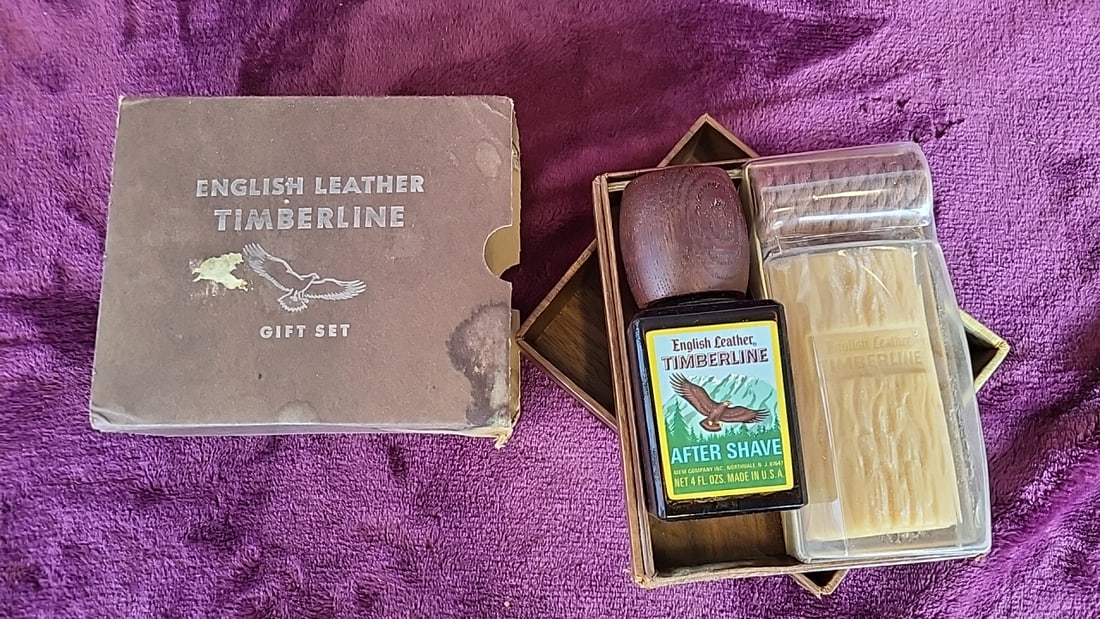 English Leather Timberline Gift Set No. 500 4 Oz After Shave & Shower Soap On Cord (1 of 6)
