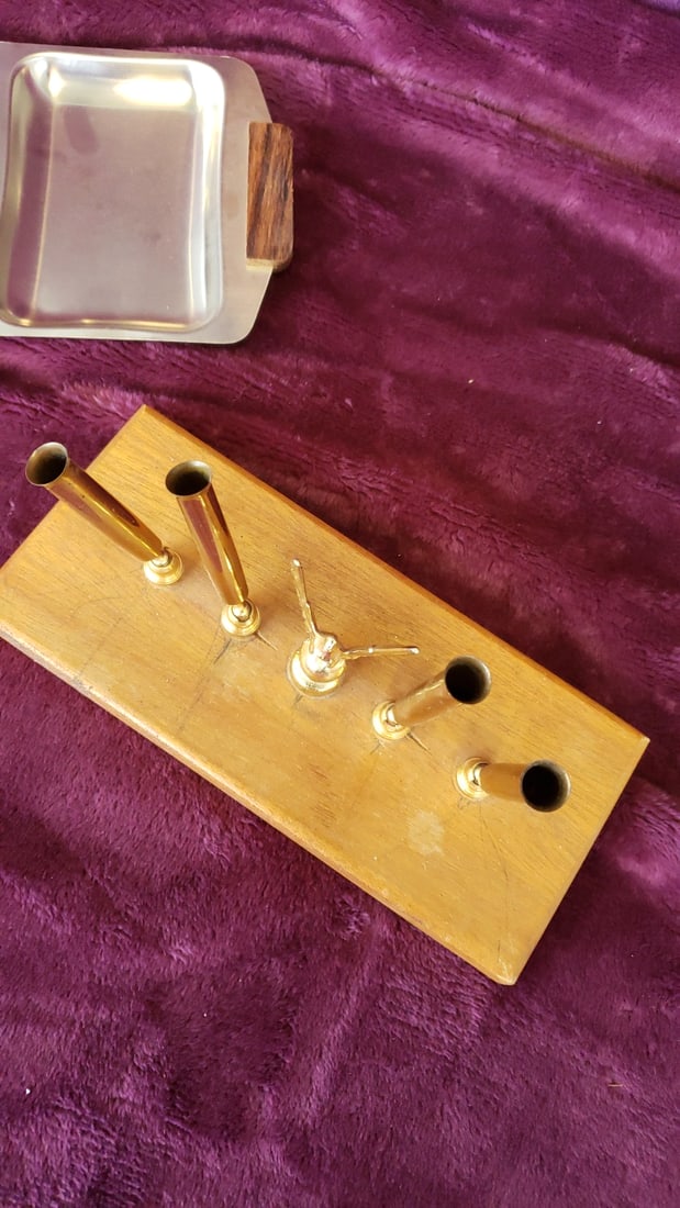 Vintage Gold Tone Desk Set With Perpetual Calendar, Eagle Pen Holder Stand Monarch Metal Tray Made - 7
