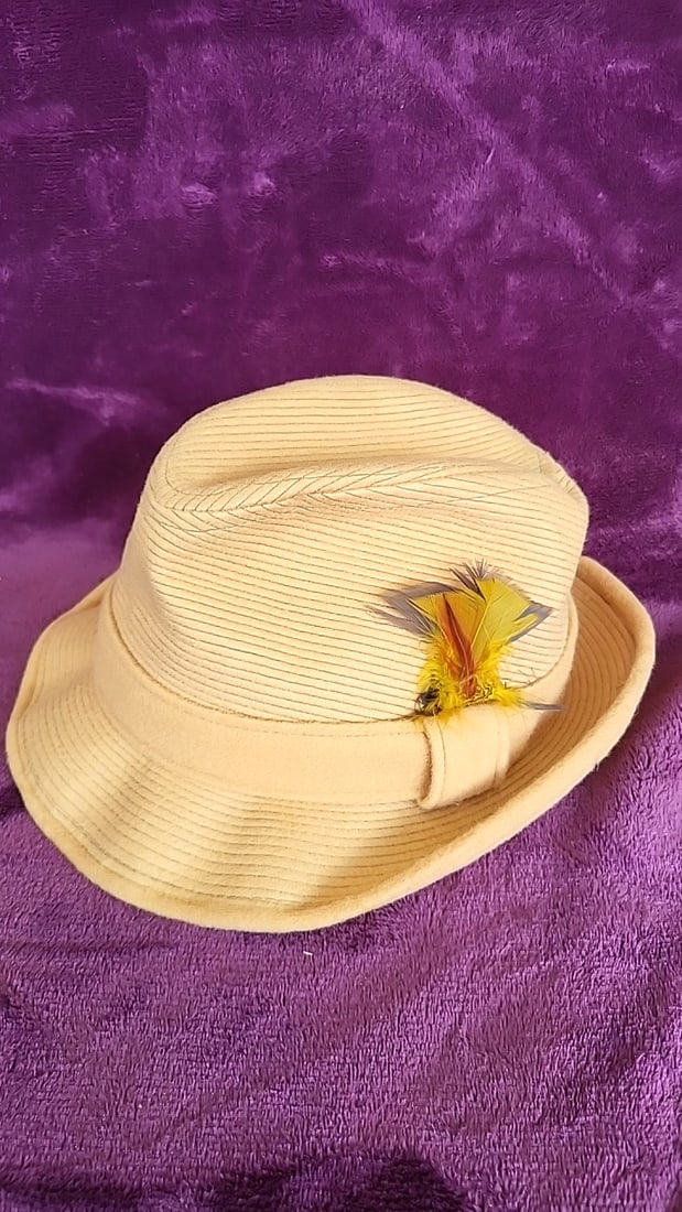 Lot Of 5 Fedora Hats Highlander Pure Ragg Wool Feather Accents - 2