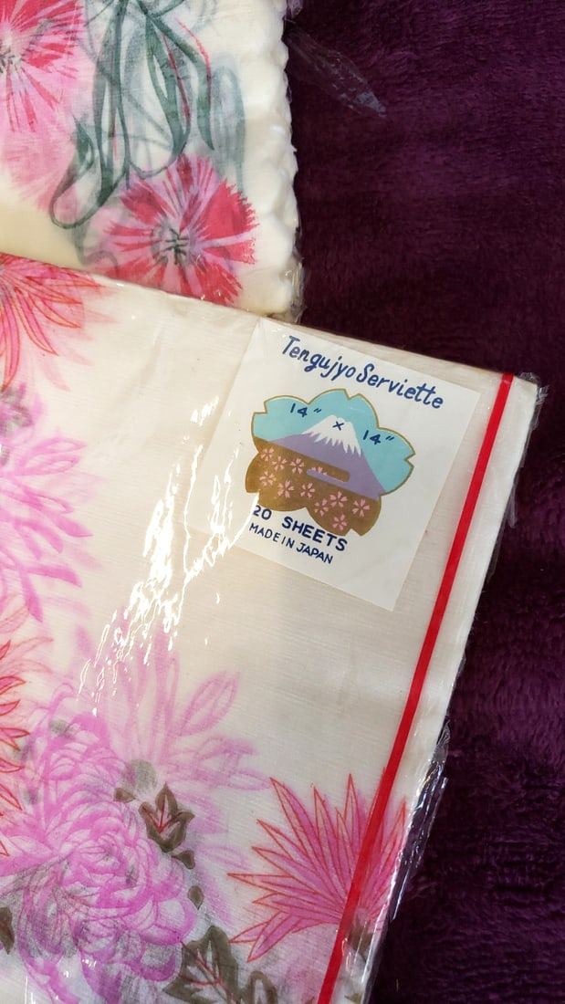 Hallmark Turtle Cocktails Coasters & 3 Tengujyo 14x14 Floral Serviette Packs - 5