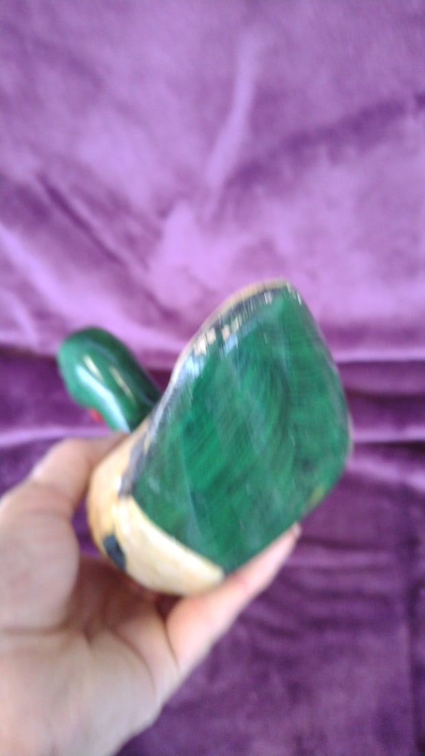 Ceramic Mallard Duck Planter Vase, Green Head, 10 In - 5