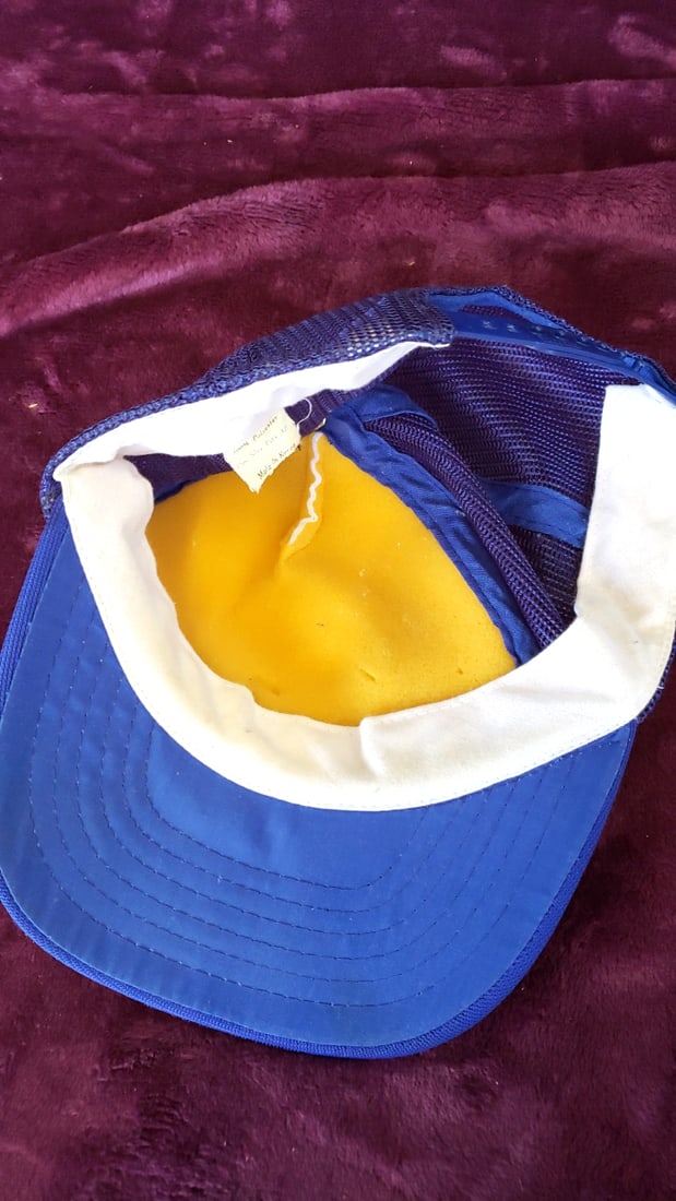Lot Of 3 Trucker Mesh Snapback Hats Blue White Rainbow Gary Graphic - 5