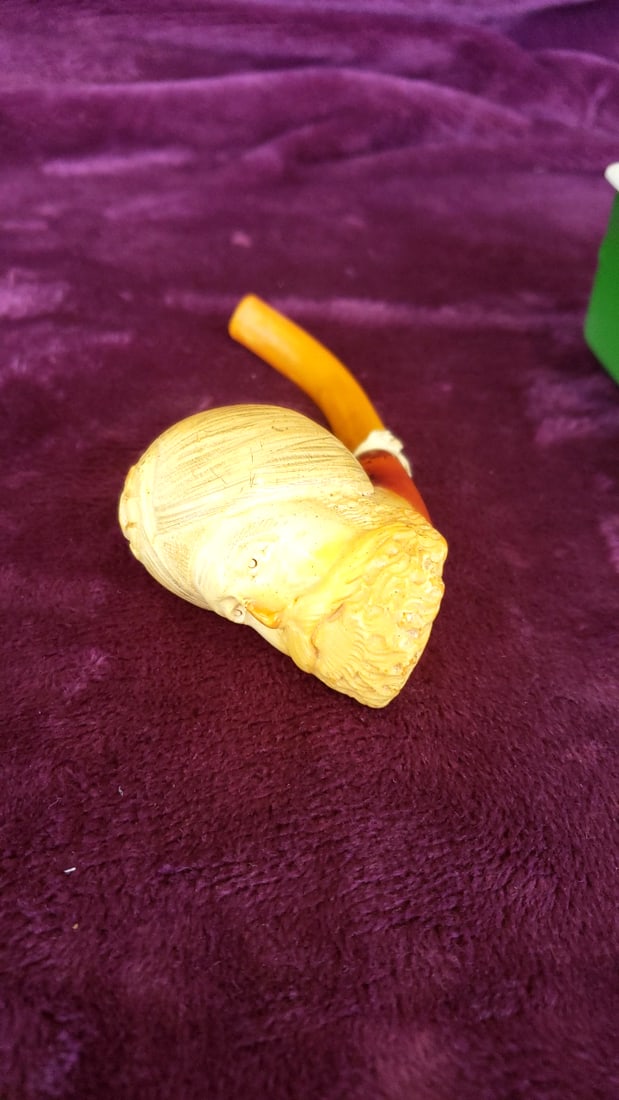 Smoking Pipe Lot With Carved Figural Pipe And Santa Container - 2