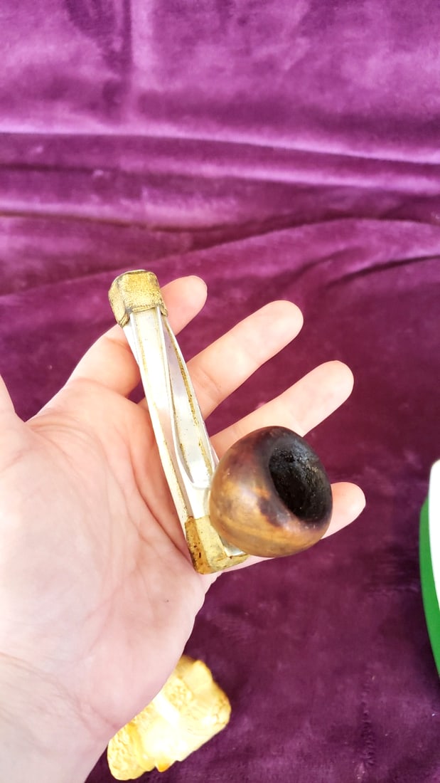 Smoking Pipe Lot With Carved Figural Pipe And Santa Container - 4