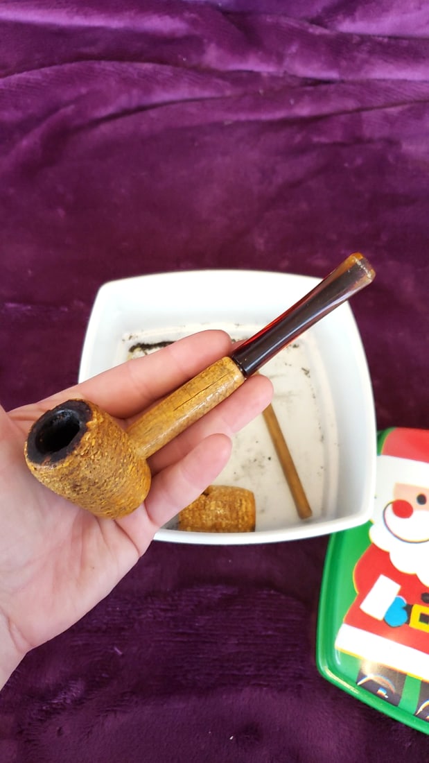 Smoking Pipe Lot With Carved Figural Pipe And Santa Container - 8