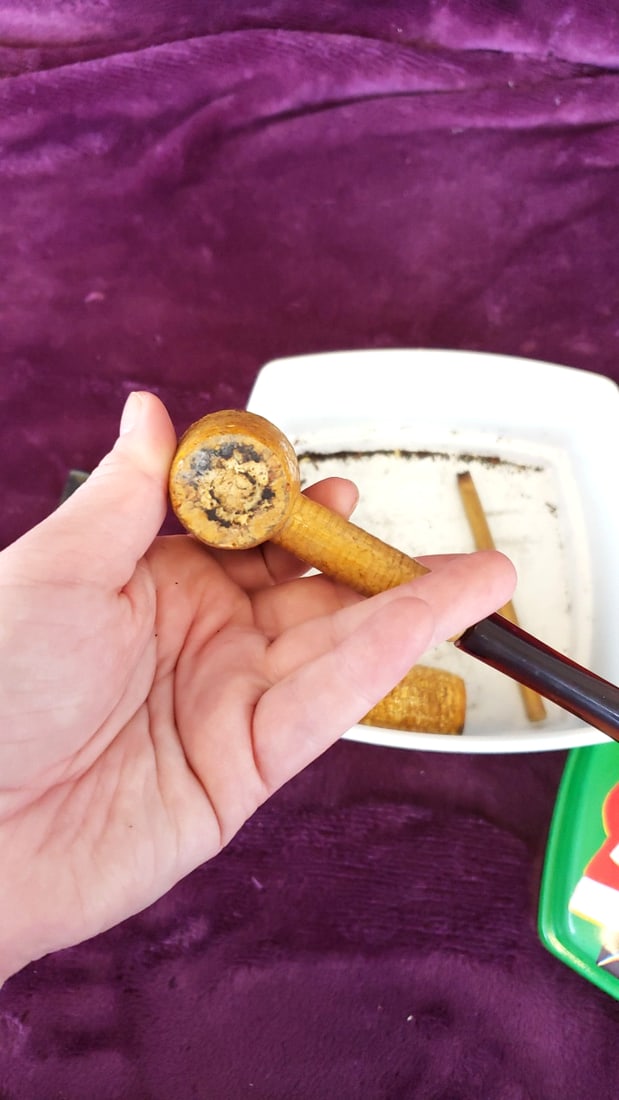 Smoking Pipe Lot With Carved Figural Pipe And Santa Container - 9