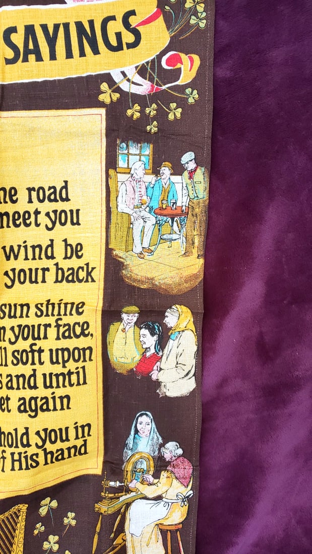 Wild Cotton Apple And Old Irish Sayings Tea Towels Lot As Is - 3