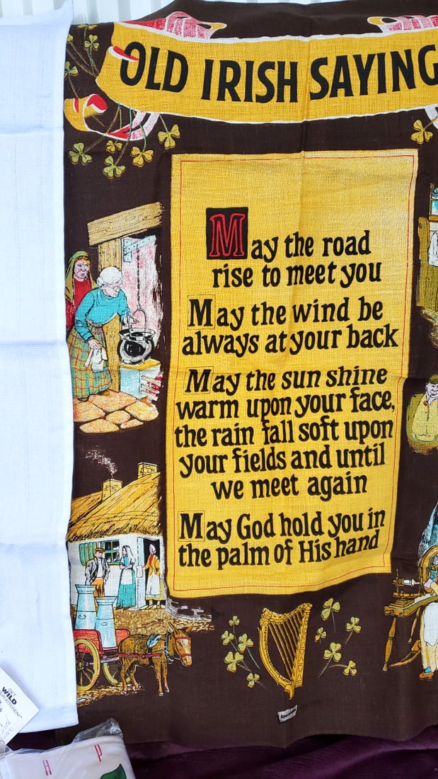 Wild Cotton Apple And Old Irish Sayings Tea Towels Lot As Is - 4