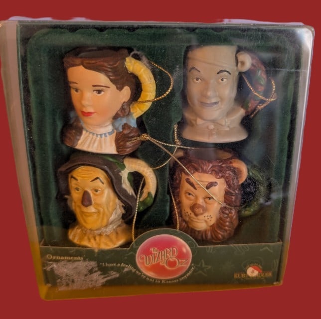 Kurt S Adler The Wizard of Oz Mini Cup Mugs: Christmas Ornaments Set/4