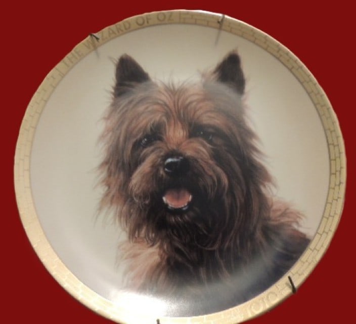 Hamilton Collection "Toto": Hamilton Collection PORTRAITS FROM OZ PLATE Toto w/ Hanger w/ Box