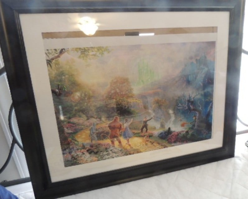 Thomas Kinkade Wizard of Oz Print: Thomas Kinkade - The Wizard of Oz - Dorothy Discovers Emerald City (Matted & Framed)