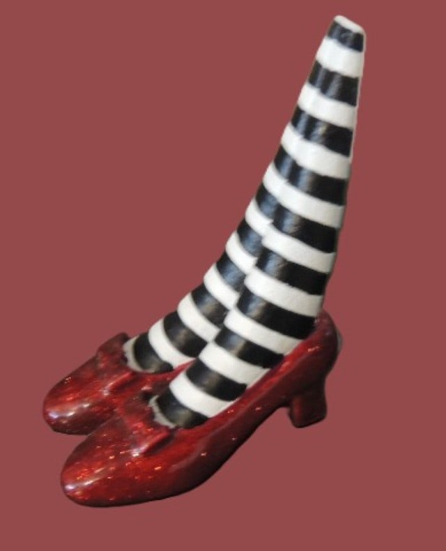 Wizard of Oz Wicked Witch Legs Ruby Slippers (1 of 2)