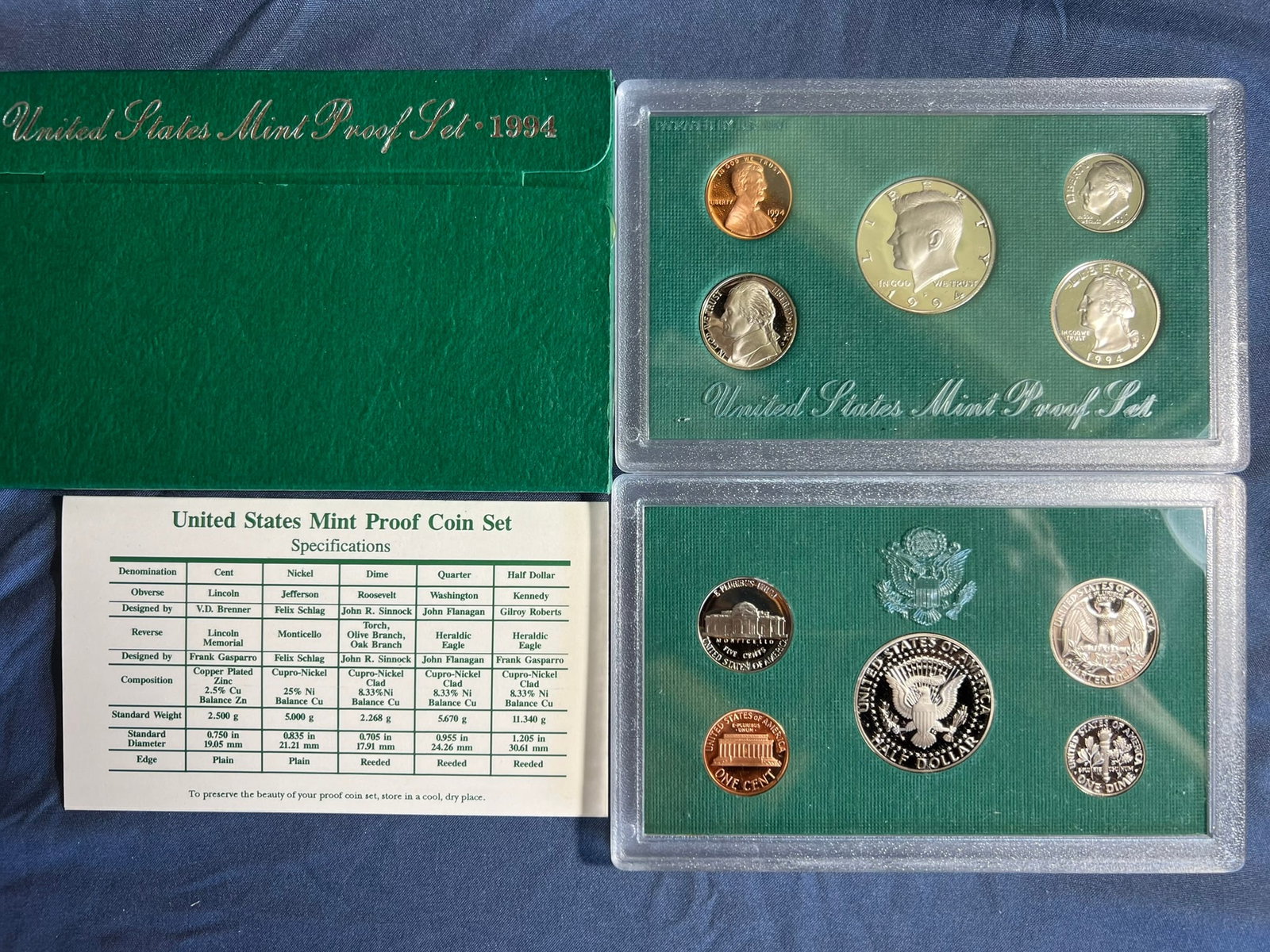 1994 S Proof Set, 5 Coins PR (1 of 1)