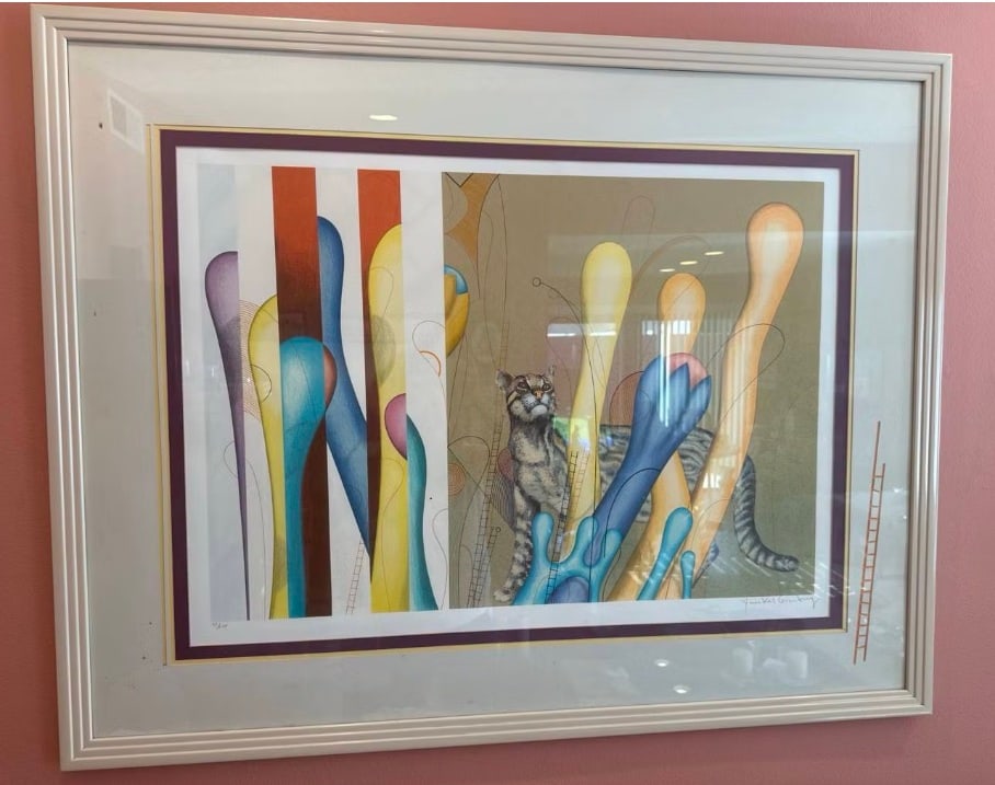 Large Cat Serigraph - 2
