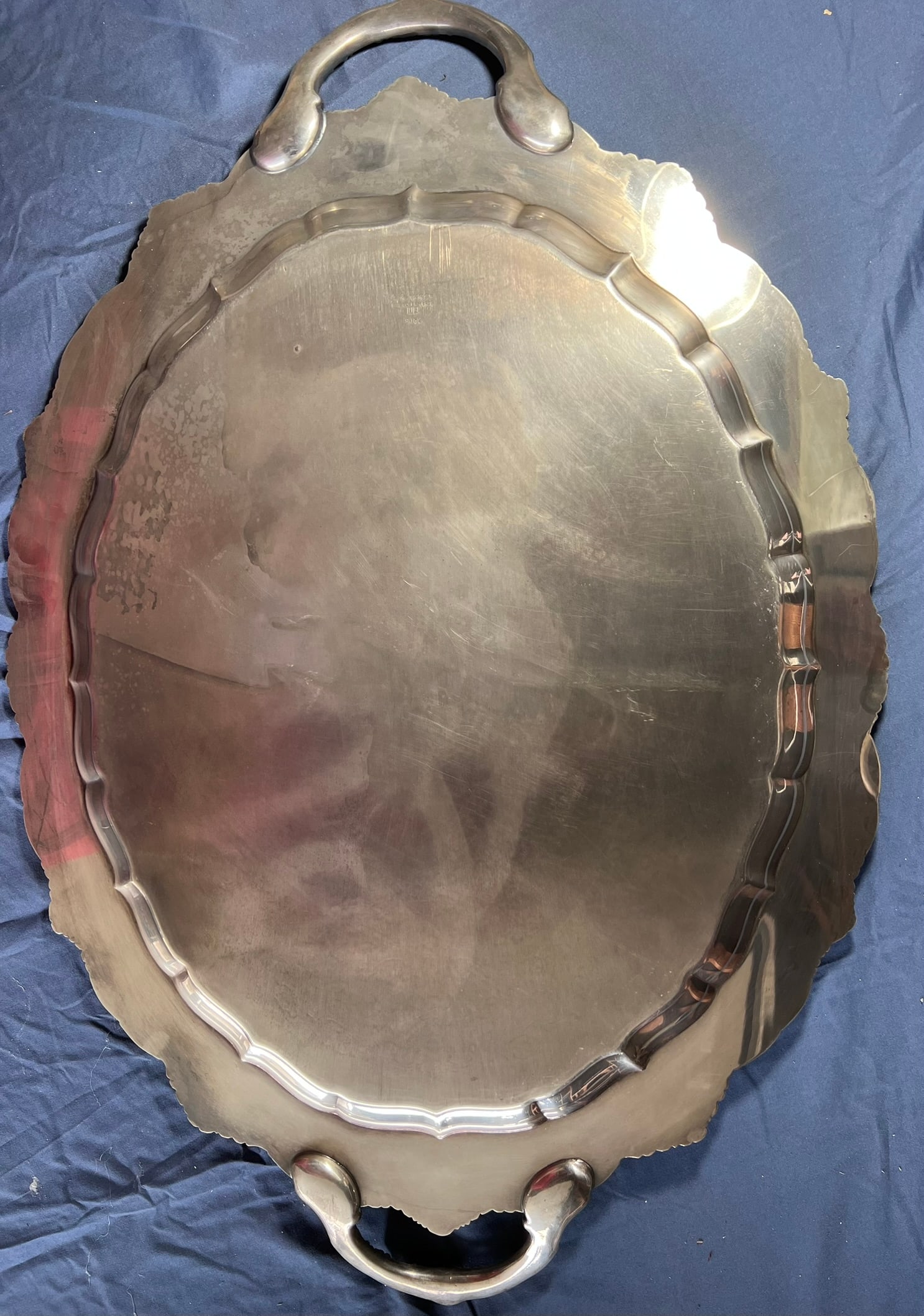 Large Silver Serving Trays - 2