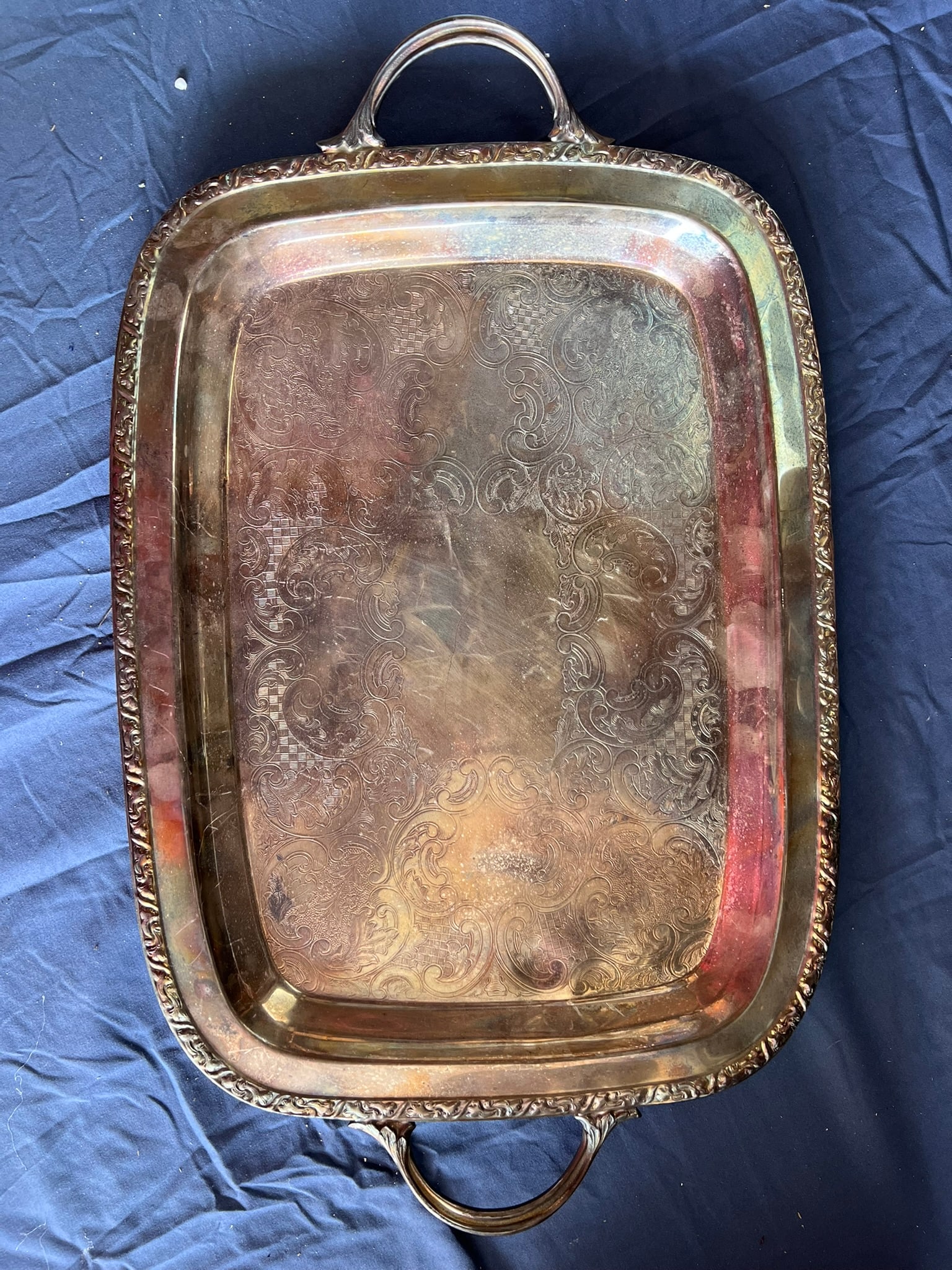 Large Silver Serving Trays - 3