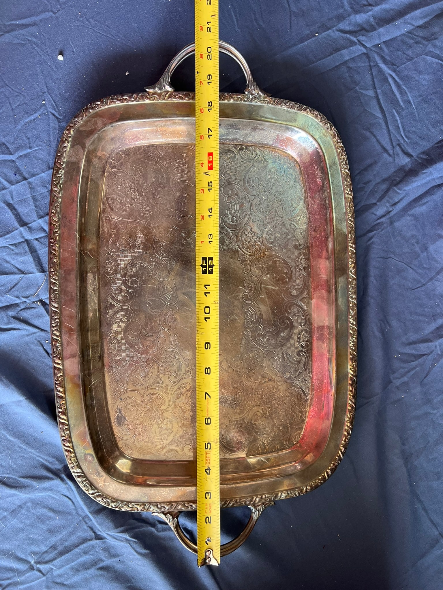Large Silver Serving Trays - 4