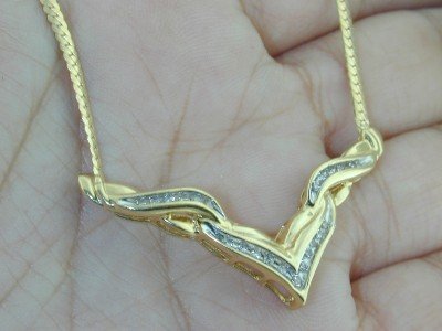 14k Two-Tone Gold Diamond Necklace