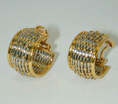 Cartier 18K Two Tone Earrings