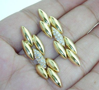 Cartier 18K Yellow Gold Diamond Earrings