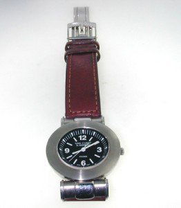 Van Cleef & Arpels Stainless Steel Leather Strap W: Van Cleef & Arpels Stainless Steel Leather Strap Watch. The total watch's weight is 64.2 grams. The measurements of watch head: 35 x 35 mm, tickness: 7 mm The measurements of the watch is 6.5" long Sw