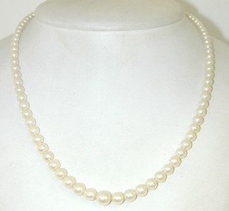 Mikimoto 18K Yellow Gold Pearl Necklace,: This is a Wonderful Mikimoto 18K Yellow Gold Graduated pearl Necklace. The weight of the necklace is 14.3 grams. The necklace is 17" long. The size of pearl from 2 - 6 mm, graduated. This is a really 