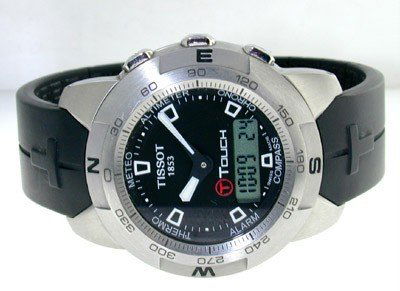 Tissot Stainless Steel Watch.: Tissot Stainless Steel Watch. The total watch's weight is 94.6 grams. The measurements of the watch head is 40 mm and 12 mm thick. The measurements of watch: 6" Long Swiss Made Water Resistant