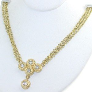 Cathy Waterman 18K Yellow Gold & Diamond Necklace.: Cathy Waterman 18K Yellow Gold & Diamond Necklace. The total weight of Necklace is 12.2 grams. Total weight of diamond are 0.5 cts, approximately, G color, VVS clarity. The size of the pendant is 18 x