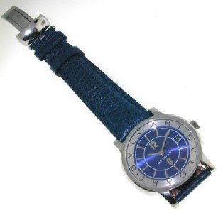 Bvlgari Stainless Steel leather strap watch: Bvlgari Stainless Steel leather strap watch.The total watch's weight is 42.7 grams. The measurements of watch head is 38x36 mm and 5 mm thick.The length of watch: 7"water Resistant.swiss made.excellen