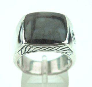 David Yurman Silver, Pietersite Ring.: David Yurman Silver, Pietersite Ring. The total ring's weight is 20.3 grams. The size of the Pietersite is 14 x 14 mm. The size of the ring is 9.25". There is a stamp "925" stamp on it.