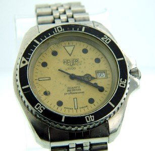 Tag Heuer Stainless Steel Watch.: Tag Heuer Stainless Steel Watch. The total watch's weight is 113.6 grams. The size of watch head: 44 x 41 mm and 9 mm thick The length of the watch is 7.25" Swiss Made Water Resistant