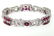 492: Platinum Burma Ruby & Diamond Bracelet - 2