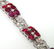 492: Platinum Burma Ruby & Diamond Bracelet - 3