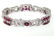 407: Platinum Burma Ruby & Diamond Bracelet - 2