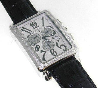 Techno Com Stainless Steel Diamond Watch.: Techno Com By KC Stainless Steel Diamond Watch. The total watch's weight is 96 grams.The total weight of the diamond is 1.2 cts.The measurements of the watch head is 45 x 32 mm and 10 mm thick.The mea