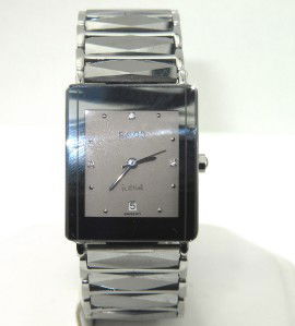 Rado Stainless Steel Diamond DateJust Mens Watch: Rado Stainless Steel Diamond DateJust Mens Watch.The total watch's weight is 96 grams.The measurements of watch head is 27 x 23 mm and 5 mm thick.The total weight of diamond: 0.03 cts. I color SI clar