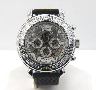 Marcel Drucker Stainless Steel,Skeleton Men's Watc: Marcel Drucker Stainless Steel, Chronograph, Skeleton, Automatic Rubber Strap Watch.The total watch's weight is 122.4 grams.The measurements of the watch head is 45 mm in diameter and15 mm in thick.Th