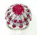 314A: Platinum Burma Ruby & Diamond Ring.