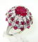 314A: Platinum Burma Ruby & Diamond Ring. - 2