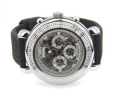 Marcel Drucker Stainless Steel Rubber Strap Watch : Brand New Marcel Drucker Automatic Stainless Steel, Skeleton Rubber Strap Watch with Box The total watch's weight is 122.5 grams. The measurements of the watch head is 44 x 44 mm in diameter and 15 mm