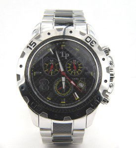 Lucien Piccard Stainless Steel,Chronograph: Lucien Piccard Stainless Steel, Chronograph, Sapphire Crystal Men's Automatic Watch With Box.The total watch's weight is 207.5 grams.The measurements of the watch head is 48 x 48 mm and 13 mm in thick