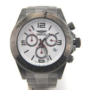Invicta Stainless Steel Chronograph Watch: Invicta Stainless Steel Chronograph Watch.The total watch's weight is 153.4 grams.The measurements of the watch head is 41 mm in diameter and 11 mm in thick.The length of watch: 7.5".Chain is 19 mm wi