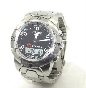 Tissot T-Touch Classic Stainless Steel Watch: Tissot T-Touch Classic Stainless Steel Watch.The total watch's weight is 168.1 grams.The measurement of the watch head is 34 x 41 mm and 12 mm thick.Complications: Alarm•Altimeter, Barometer, Compas