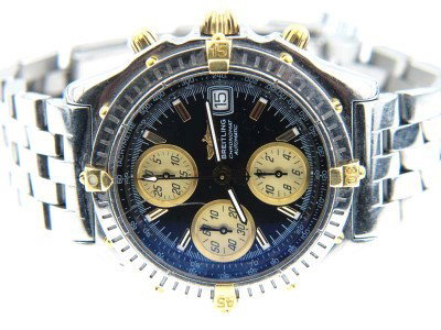 Breitling Automatic Chronograph Mens Wristwatch: Breitling Automatic Chronograph Mens Wristwatch.The total watch's weight is 158.7 grams.The measurements of watch head is 31 x 39 mm and 13 mm thick.The length of watch: 7.75".Case Type: Stainless ste