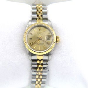 Rolex 18K Gold / Stainless Steel Date Just Watch: Rolex 18K Yellow Gold & Stainless Steel Oyster Perpetual, Chronometer,Date just Quickset Ladies Watch.The total watch's weight is 52.7 grams.The size of watch head: 20 x 20 mm and 9 mm thick.The lengt