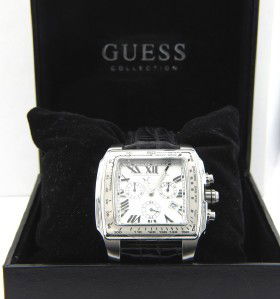 Guess Stainless Steel,Chronograph Men's Watch: Guess Stainless Steel, Chronograph, Tachymeter, Leather Strap Men's Watch.The total watch's weight is 137.4 grams.The measurements of the watch head is 45 x 40 mm and 13 mm in thick.The length of watc