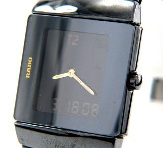 Rado Men's Black Ceramic Watch: Rado Men's Black Ceramic Watch.The total watch's weight is 106.2 grams.The measurements of watch head is 26 x 29 mm and 6 mm thick.The length of watch: 7.5".Case Material: Black Ceramics.Dial color: B