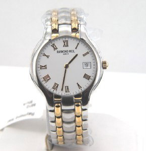 Raymond Stainless Steel/18K Gold DateJust Watch: Raymond Weil Stainless Steel / 18K Yellow Gold DateJust Watch.The total watch's weight is 97.9 grams.The measurements of watch head is 25 x 32 mm and 4 mm thick.The length of watch: 8.25".water Resist